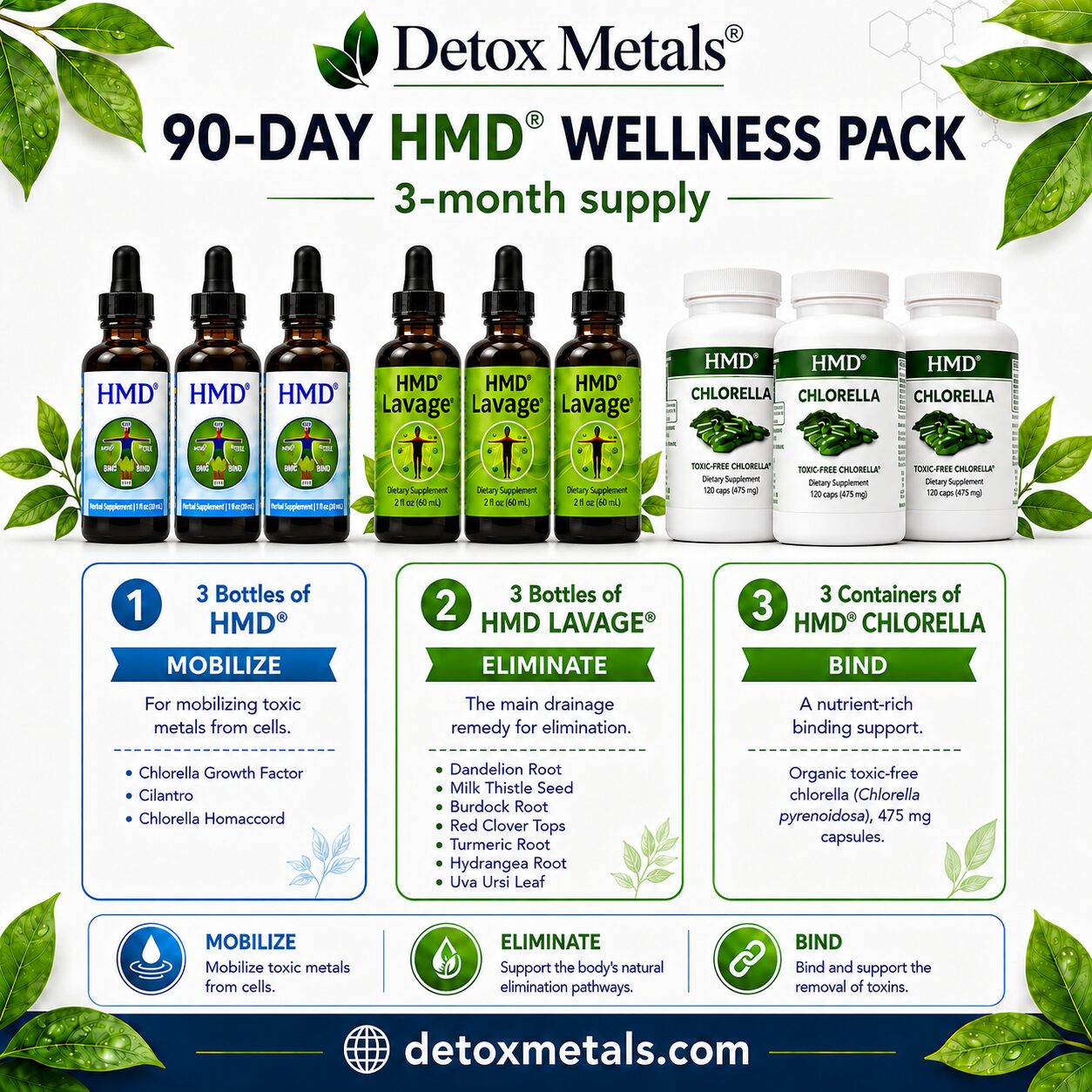90-DAY HMD DETOX PACK - INGREDIENTS