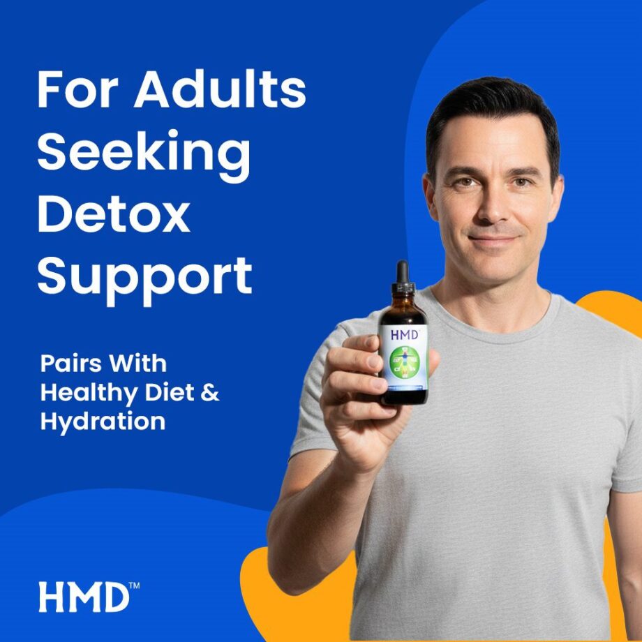 Man holding a bottle of HMD®