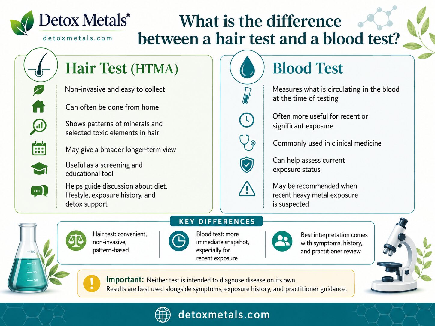 What is the difference between hair and blood test
